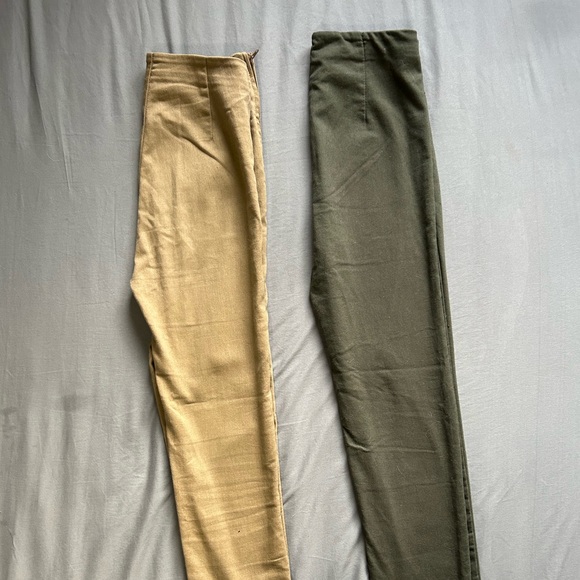 Tan and Dark Green Pants - Picture 3 of 10